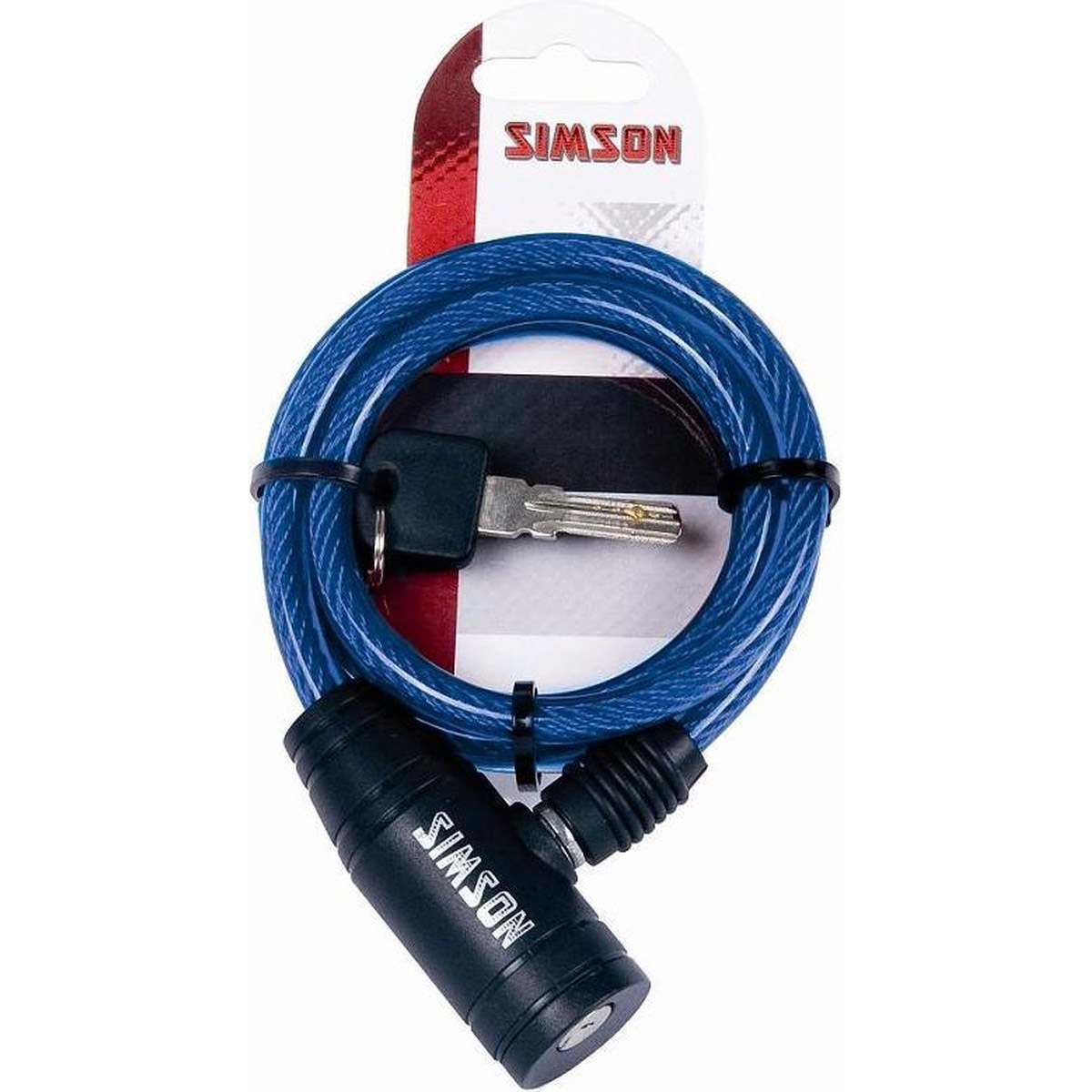Simson spiral cable lock 8mm 90cm children assorted colors card