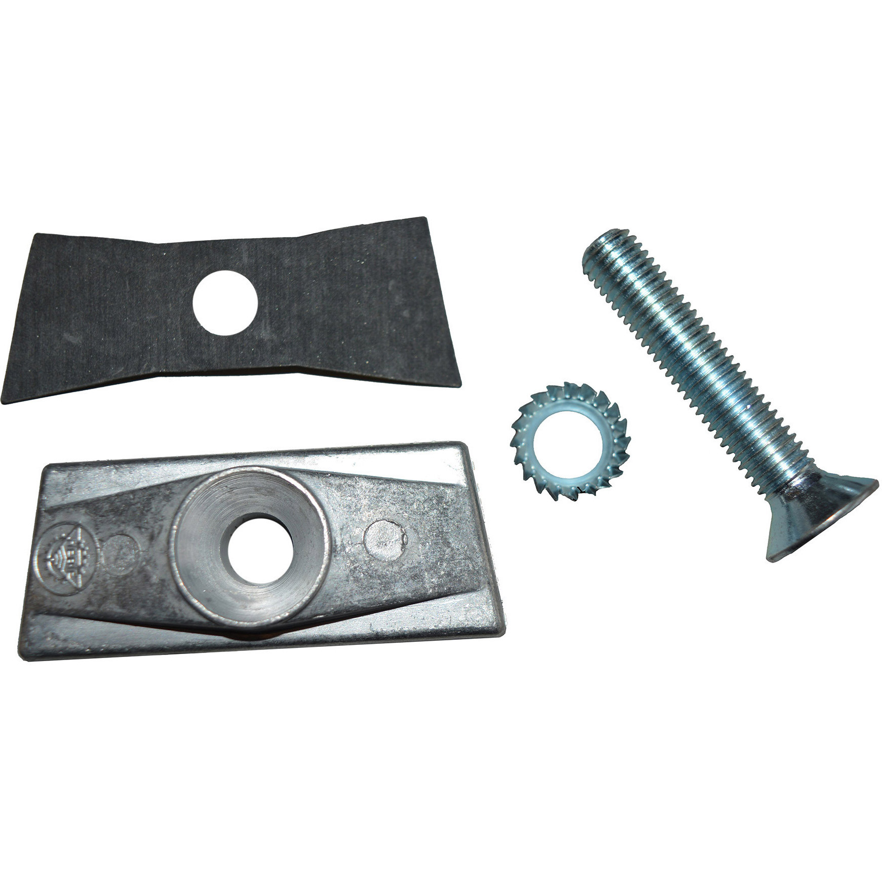 Hebie plate center stand + bolt M10x55mm 69902 silver