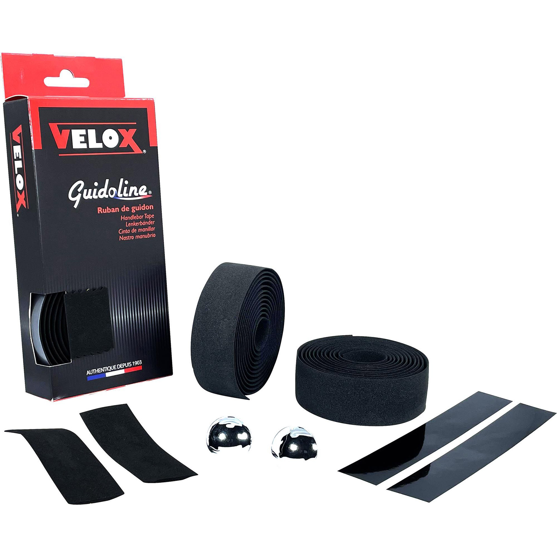 Velox handlebar tape Maxi Cork black (2 pcs)