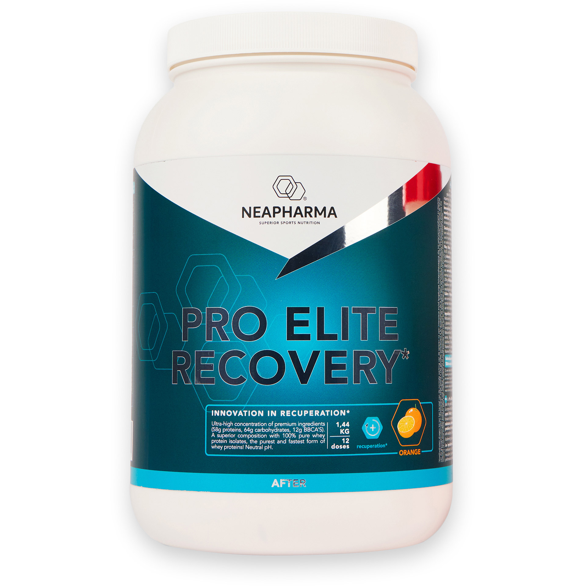 Neapharma Recovery Shake Pro Elite orange tub 1.2kg