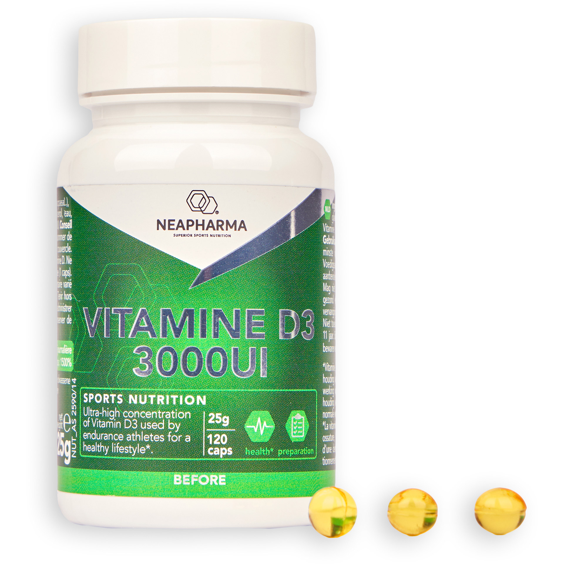 Neapharma capsules vitamin D3 3000 IU jar (120 pcs)