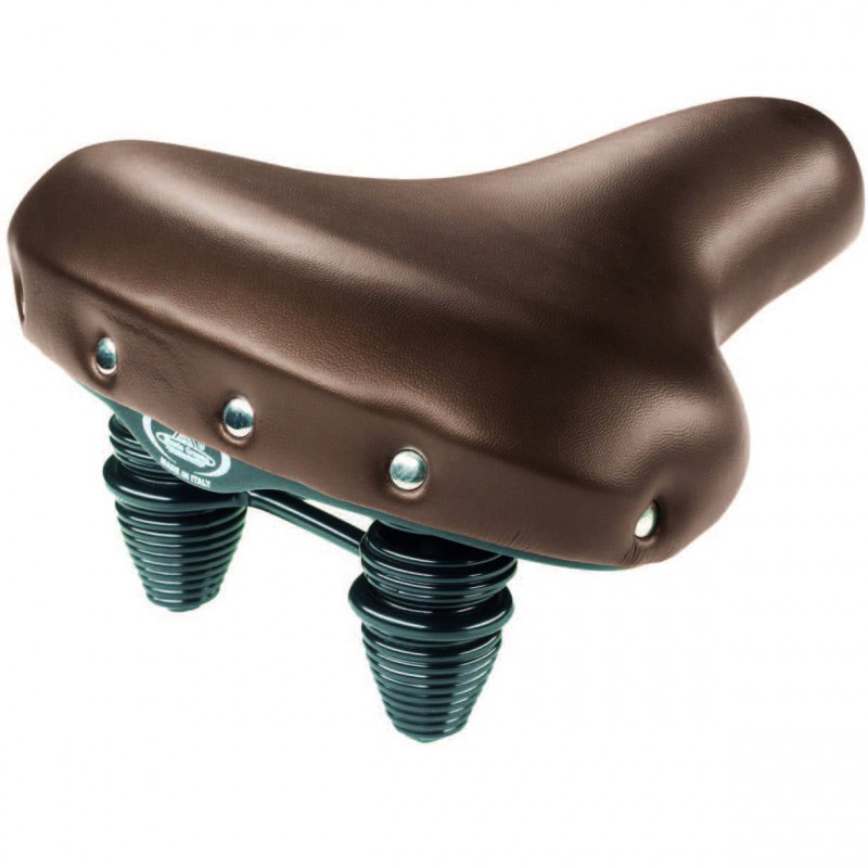 Monte Grappa saddle Nevada dark brown with suspension spring