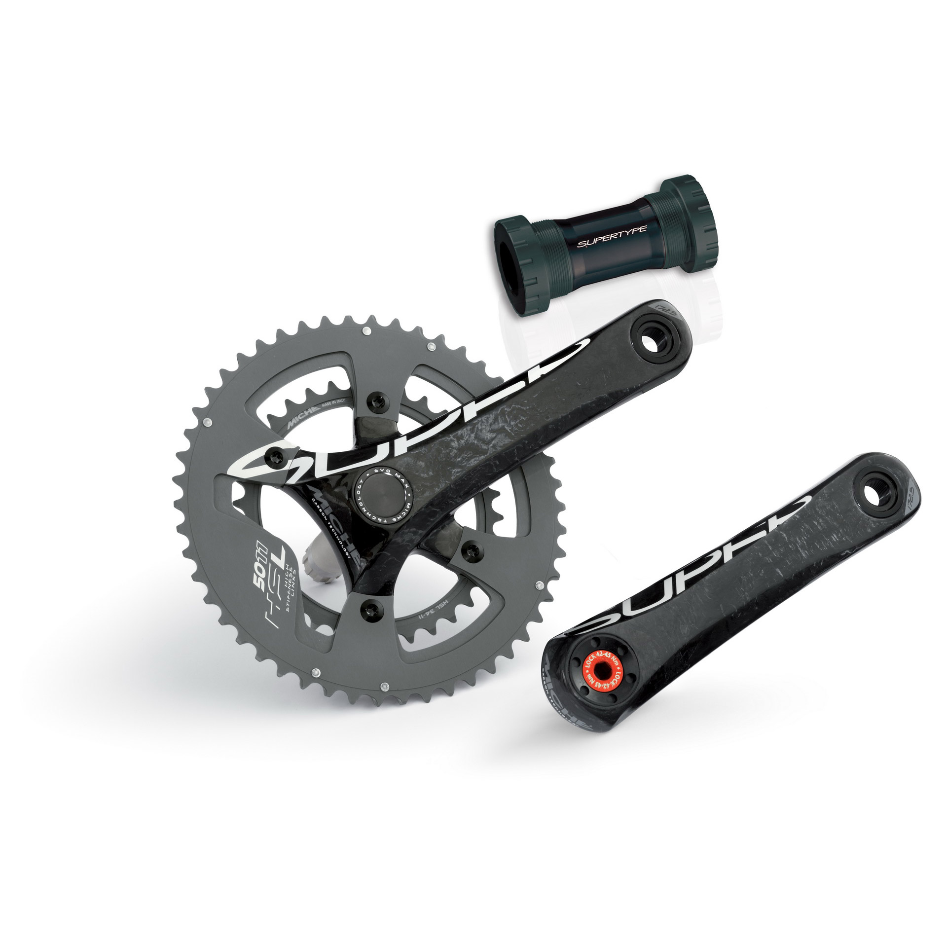 Miche Crankset Supertype RS carbon 11-speed 170mm 39-54