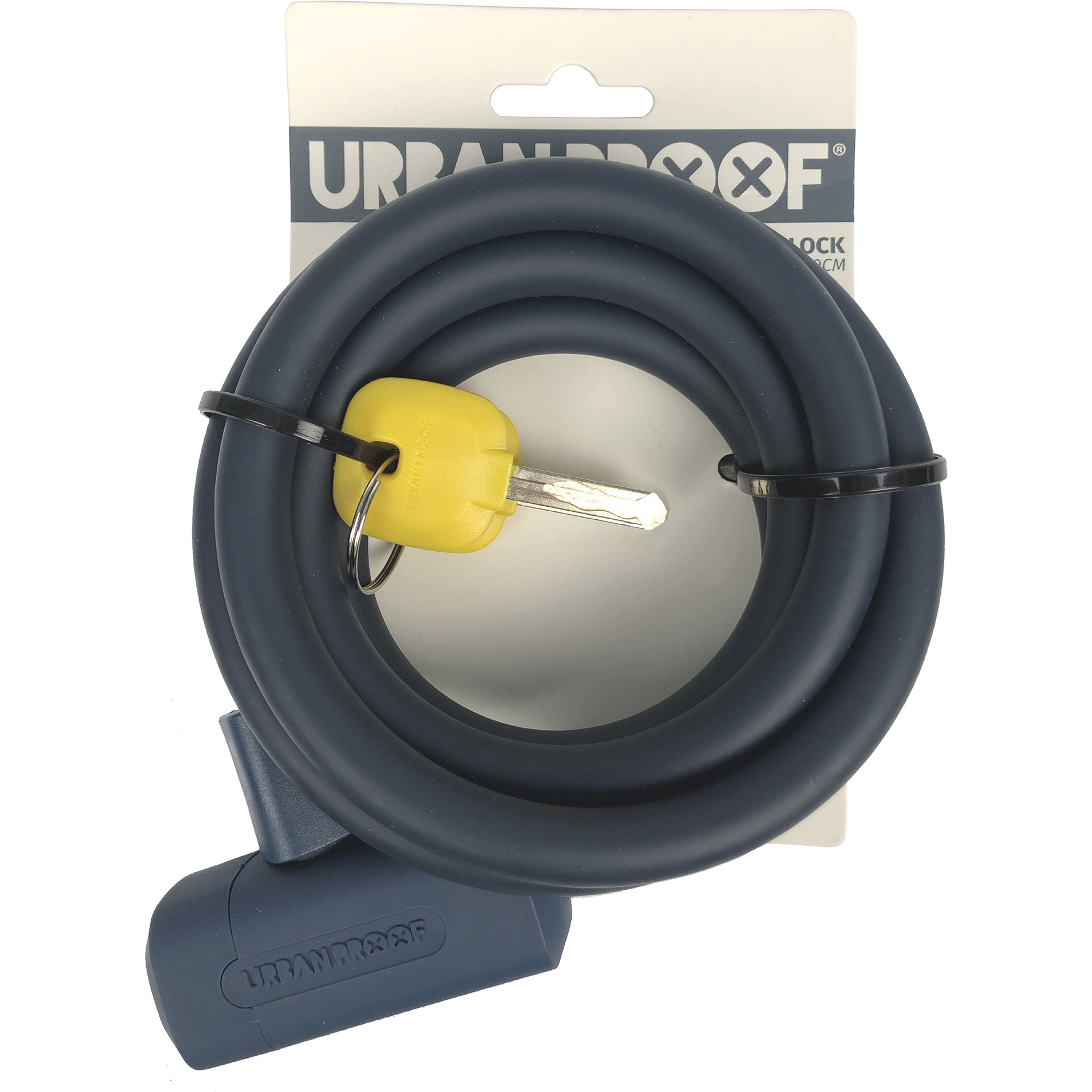 UrbanProof spiral cable lock 12mm 150cm matte blue