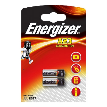 Energizer Alkaline 12V A23 Blister 2 pieces