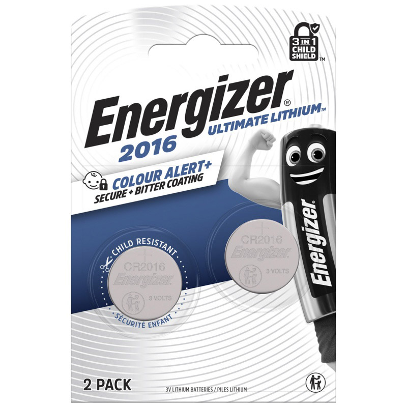 Energizer button cell Ultimate Lithium 3V CR2016 (2 pcs)