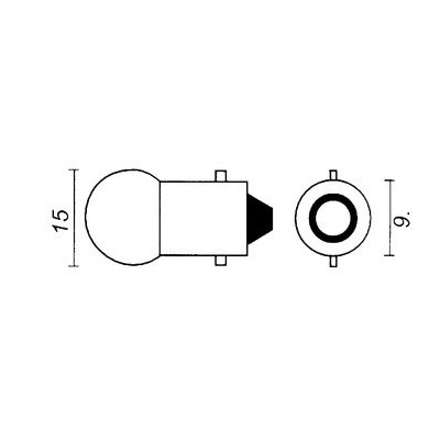 Lamp 6V-3W BA9S Bosma