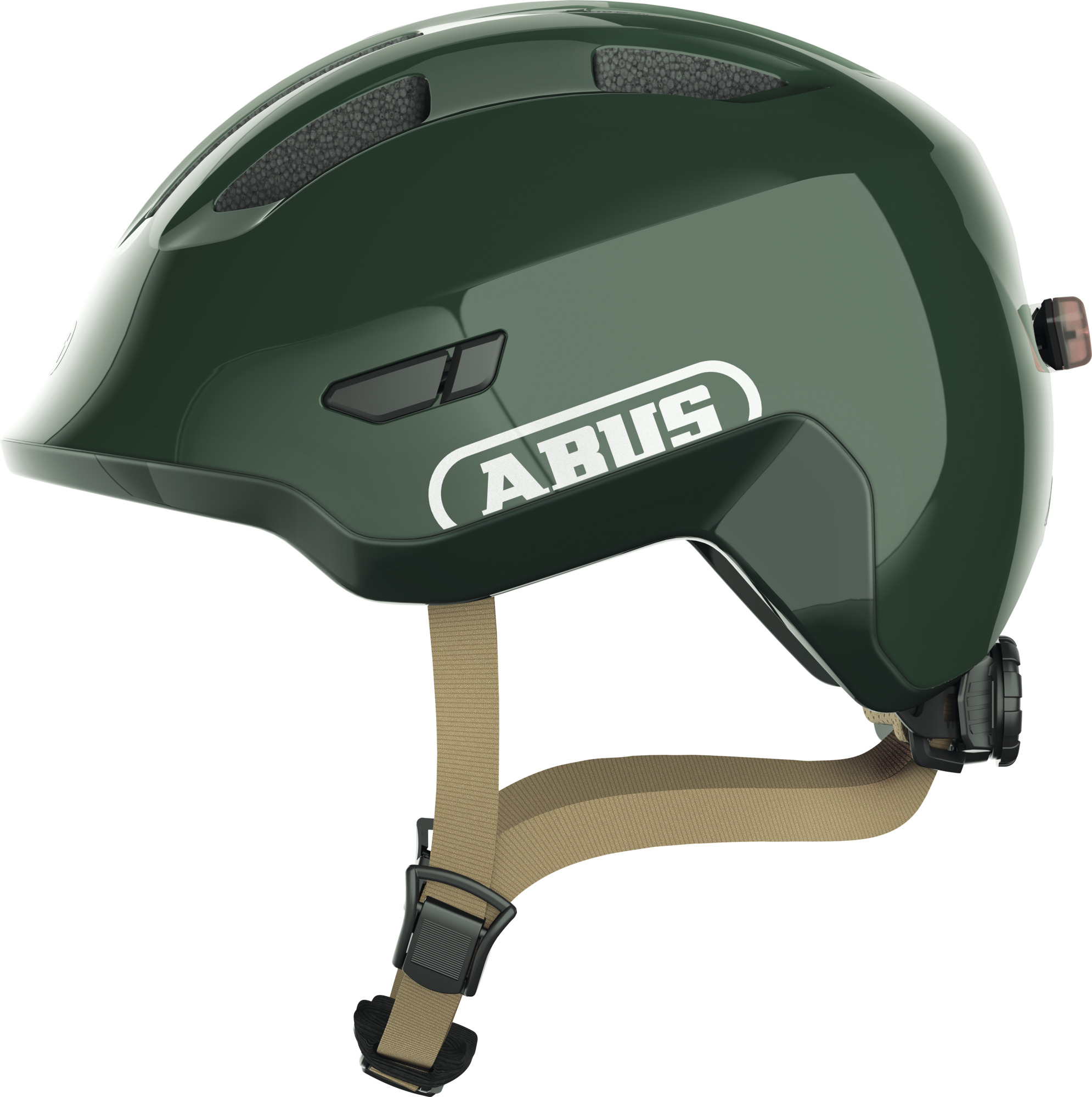 Abus Smiley 3.0 FL ACE LED Kids Helmet Forest Green – M 50-55cm