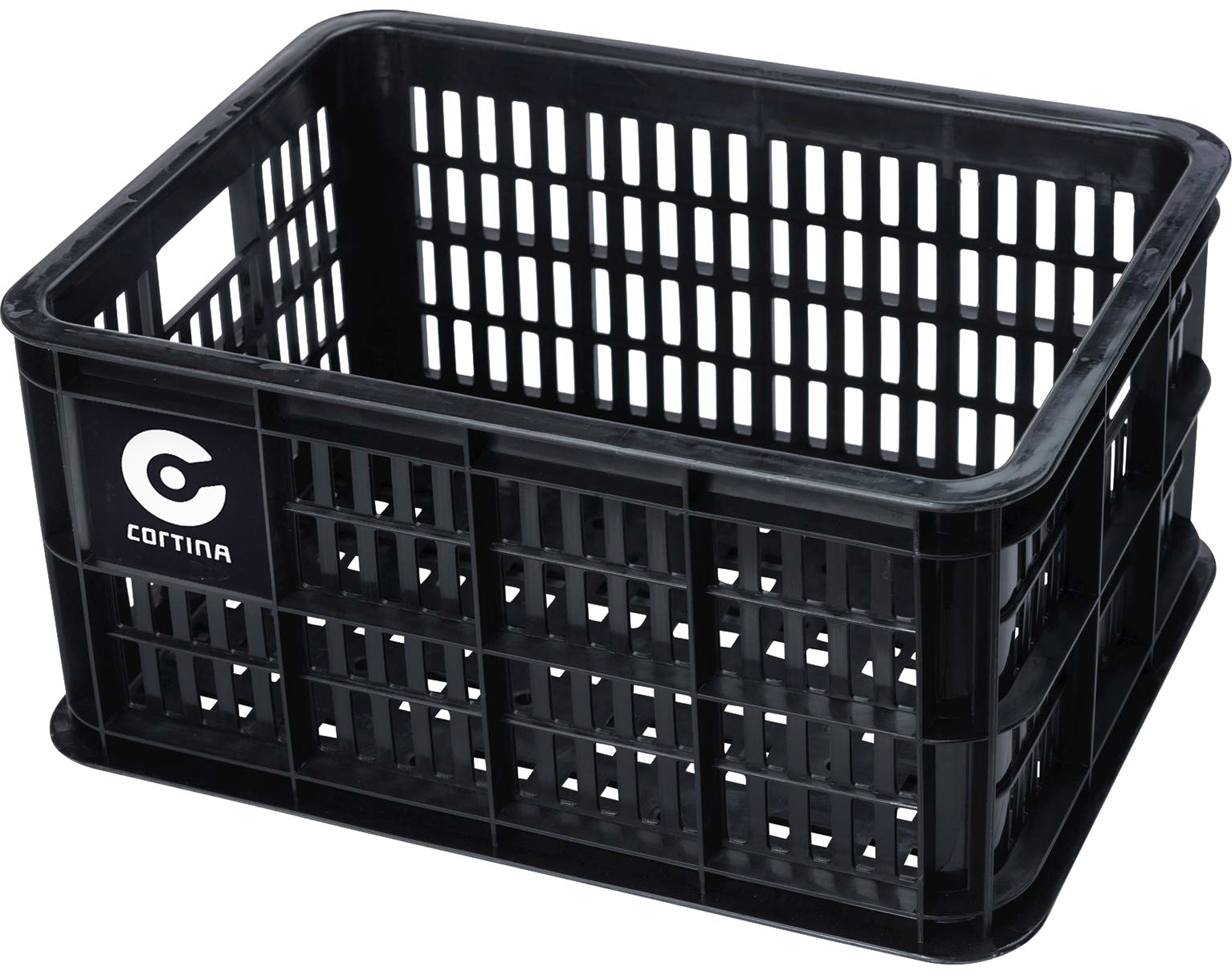 Cortina Krat Dubai 17.5L Bicycle Crate – Black 28x39x20cm