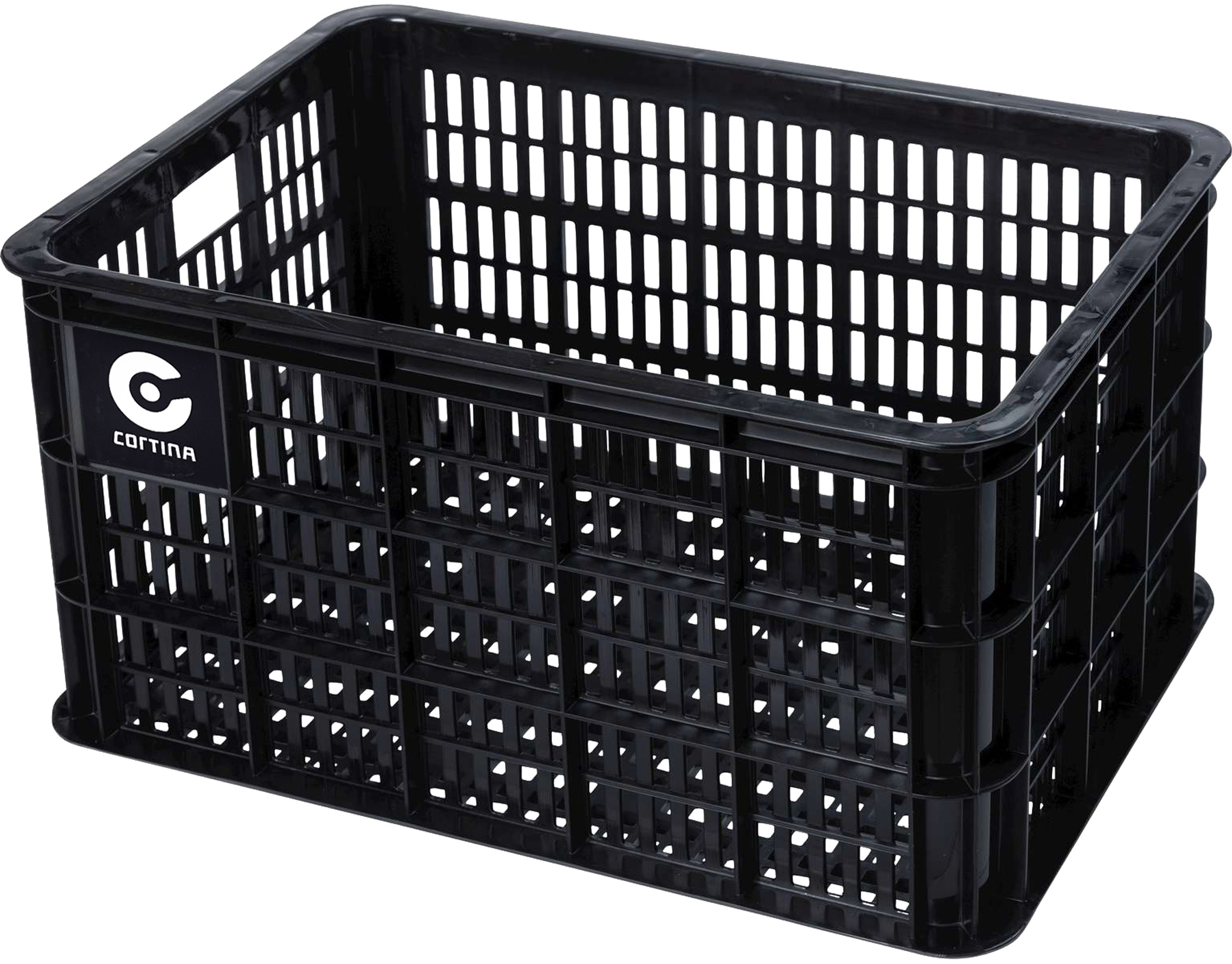 Cortina Krat Dubai 40L Bike Crate Black – 38x49x26cm