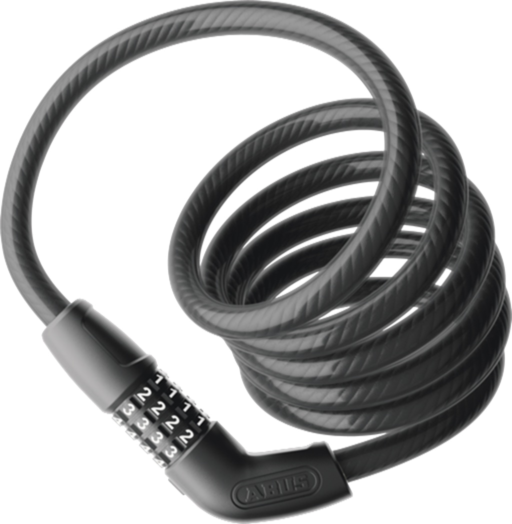 ABUS Helix 4512C/180 Coiled Cable Lock – Black, 180cm