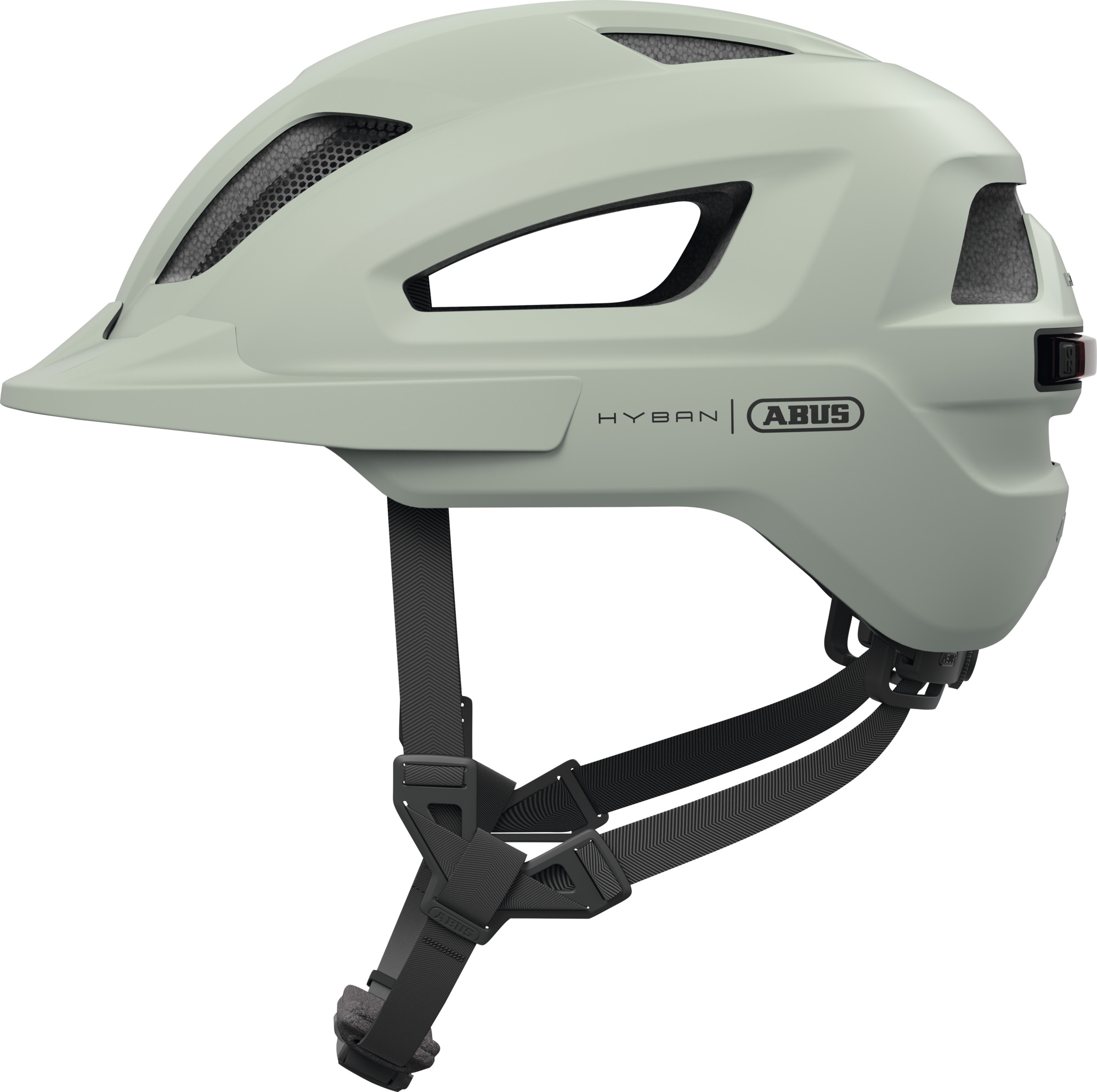 Abus Hyban 3.0 Bike Helmet – Powder Green, Size L 57-61cm