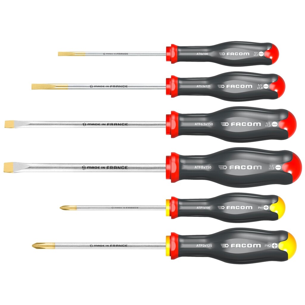 Facom Screwdriver Set Phillips & Slotted – 6-Piece